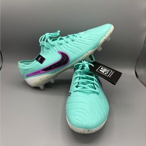 Nike Tiempo Legend 10 Elite FG Mens Sz 11 Hyper Turquoise Cleats DV4330-300